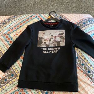 2/$10 or 3/$12 Black sweater with racing picture